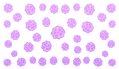 Purple watercolor virus pattern design