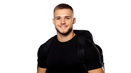 Happy Man Smiling Portrait Photo Against A Transparent Isolated Background