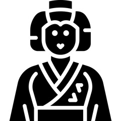 geisha solid icon