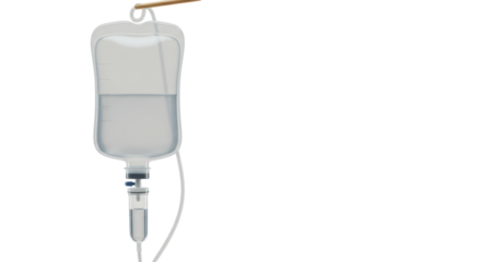 Isolated IV Drip Bag for Medical Treatment