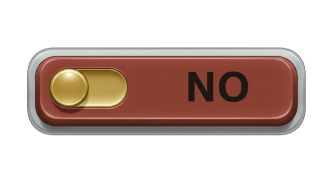 Isolated Toggle Switch Set to NO Position