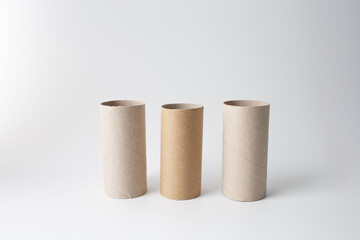 Plain cardboard tube for recycling crafts or eco-friendly projects, suitable for sustainability brands, schools, DIY tutorials, and holiday decorations promoting greener lifestyles.