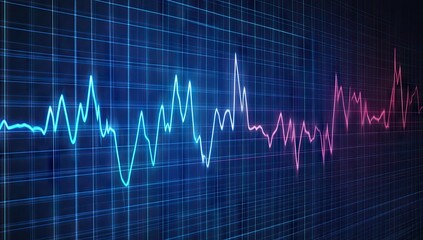 Naklejka premium Colorful wave patterns on a grid