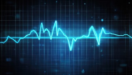 Naklejka premium Digital EKG graphic