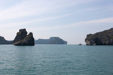 Thailand seascape on a cloudy spring day
