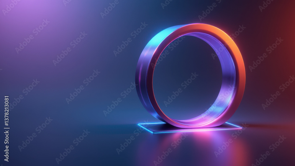 Aufkleber a colorful abstract futuristic structure with a high-tech vibe.