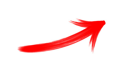 Illustration eines roten Pfeils als png mit transparentem Hintergrund