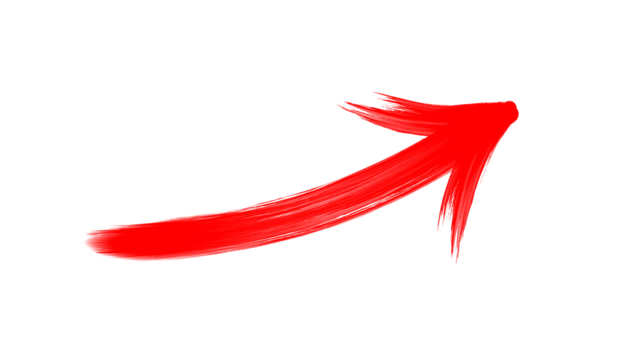 Illustration eines roten Pfeils als png mit transparentem Hintergrund - Powered by Adobe