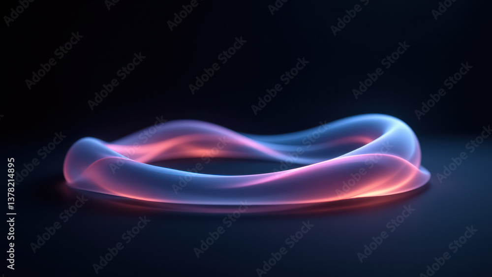 Poster abstract digital interface design with futuristic glowing effects.