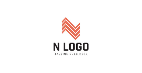 Letter N logo icon design template elements