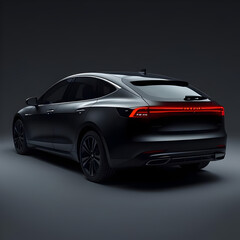 Dark Electric Sedan