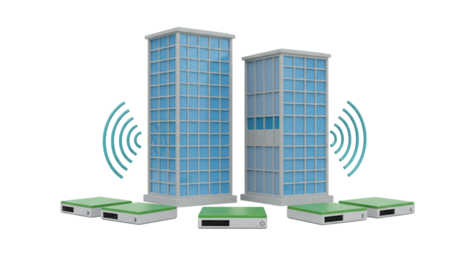Isolated Servers with Buildings for Connection