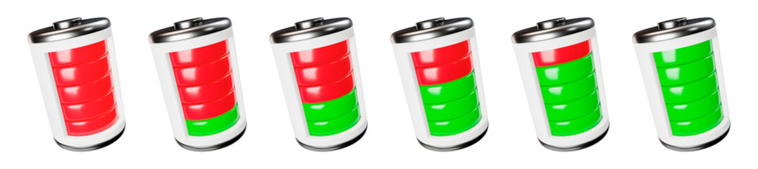 Indicadores de nível de energia estilo bateria © j_everton