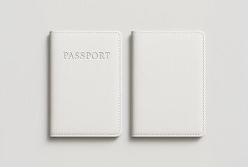 Elegant White Passport Cover Mockup: A Top View for Your Travel Designs & Presentation