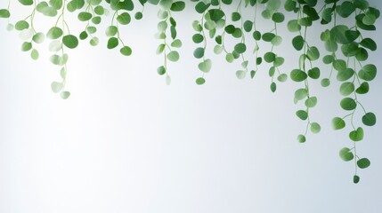 Refreshing greenery above lush leaves in natural light indoor setting botanical composition serenity close-up view for eco-inspiration