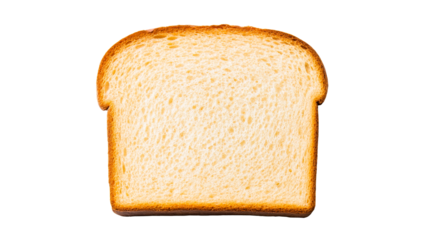 Piece of toast, baked, golden, nutritious, delicious breakfast meal, cut out transparent