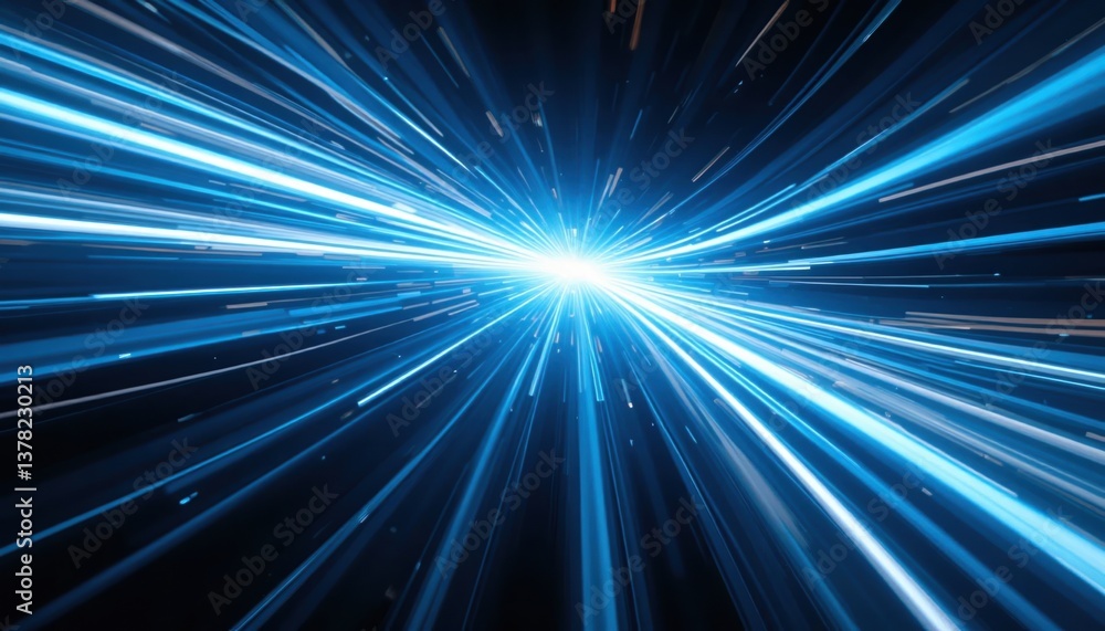 Poster dynamic light burst action cosmic space visual content digital environment abstract view energy conc