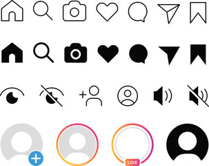 Instagram Profile Icons, Increase Likes and Followers, Boost Social Media Presence and Online Visibility