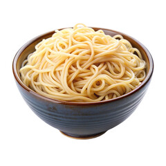 Bowl of noodles isolated on transparent background  
