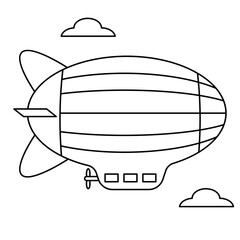 Blimp Coloring Page