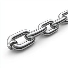 Obraz premium Metallic Chain Links in Modern Design Highlighting Strength and Connectivity in Industrial Applications