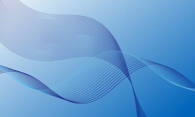 blue light business smooth lines wave curves on gradient abstract background
