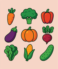 set of vegetables