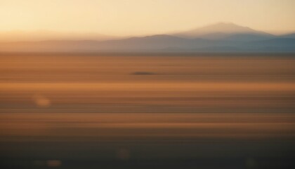 Fototapeta premium Sunset over desert landscape nature photography warm color palette wide angle view tranquil environment for relaxation