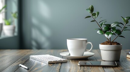 cup of coffee on the table
