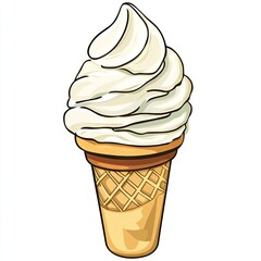 Creamy vanilla ice cream cone (1)
