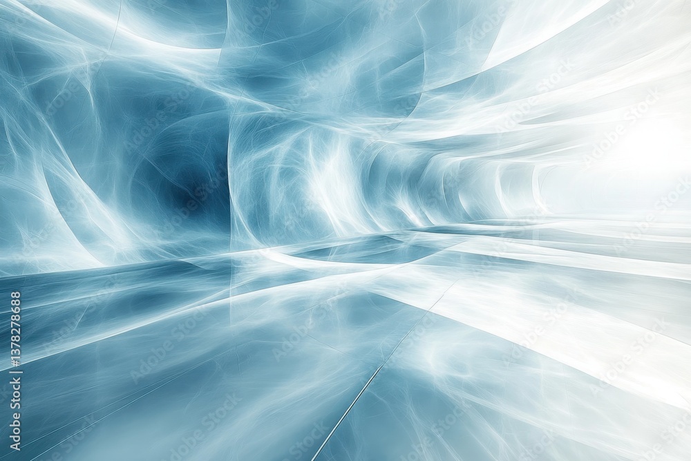 Aufkleber abstract blue and white background with swirling shapes creating a calming atmosphere