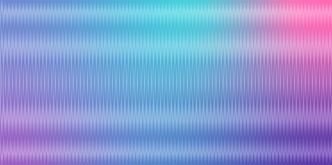 Abstract ribbed glass texture with color gradient.Ribble acrylic glass effect template background.Vertical line with gradient pattern background.Blurry bright backdrop for banner.Vector illustration