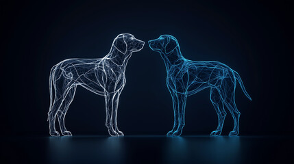 AI generator image of Interactive holographic pet, futuristic AI companion,sleek and stylish home environment, advanced futuristic lifestyle