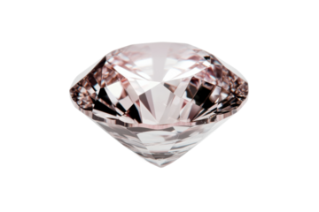 Elegant pink diamond gemstone with exquisite facets and clarity, cut out