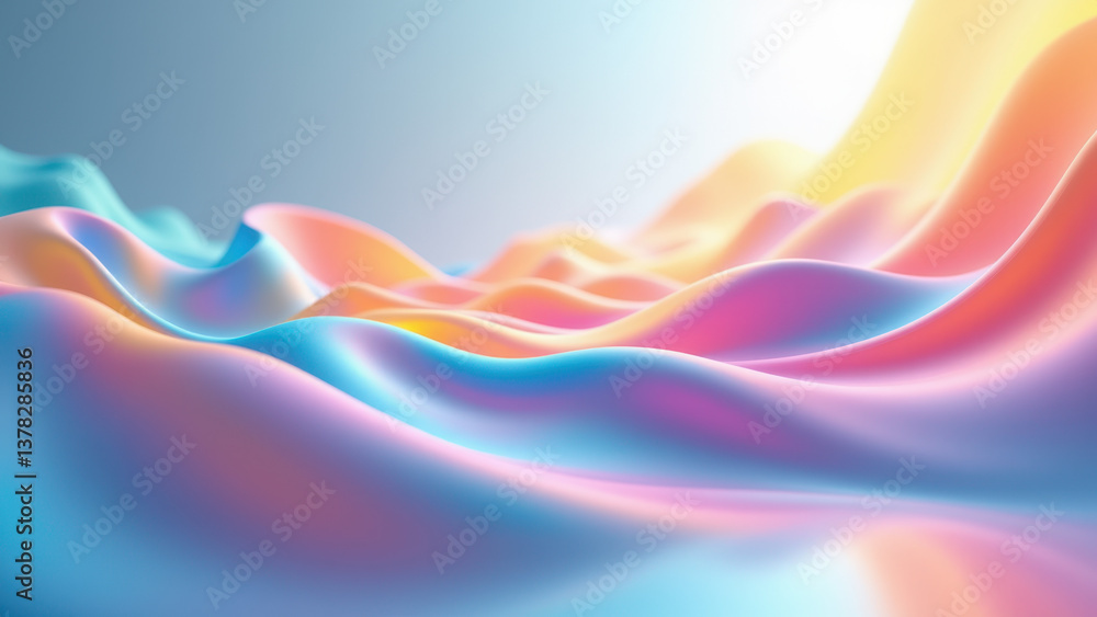 Poster this colorful abstract digital art piece showcases a flowing wave-like design that represents the dy