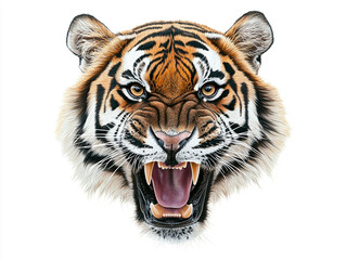 Obraz premium Tiger close-up, fierce tiger,