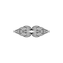 Abstract Geometric Ornament in Minimalist Style on White Background © MatandSterre