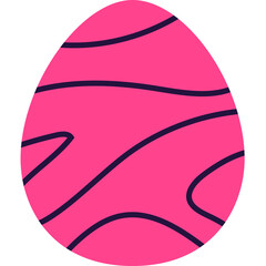 Egg colorful flat style for greeting card