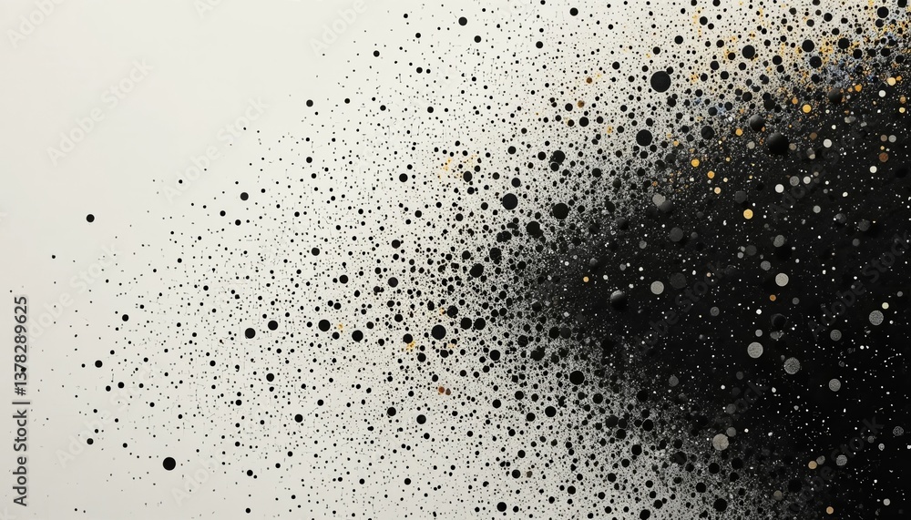 Poster dynamic particles in motion abstract canvas digital art studio environment close-up view creative co