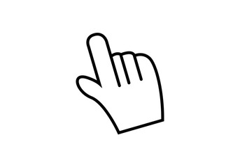 Icono negro de mano indicando con pulgar