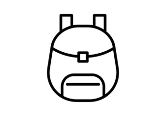 Icono negro de mochila de viaje
