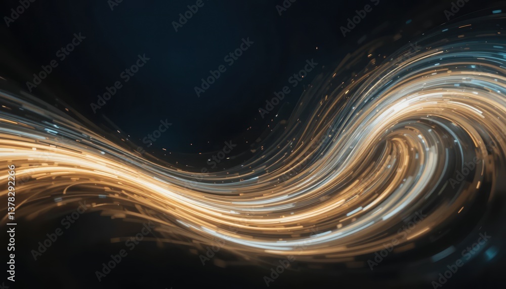 Aufkleber dynamic light flow digital art abstract motion futuristic environment close-up view energy concept f