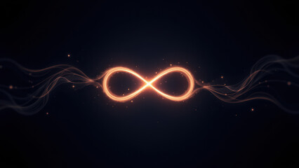 Dynamic digital logo with fire-like elements on a dark background, conveying innovation and progress.