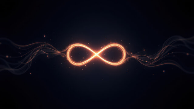 Dynamic digital logo with fire-like elements on a dark background, conveying innovation and progress.