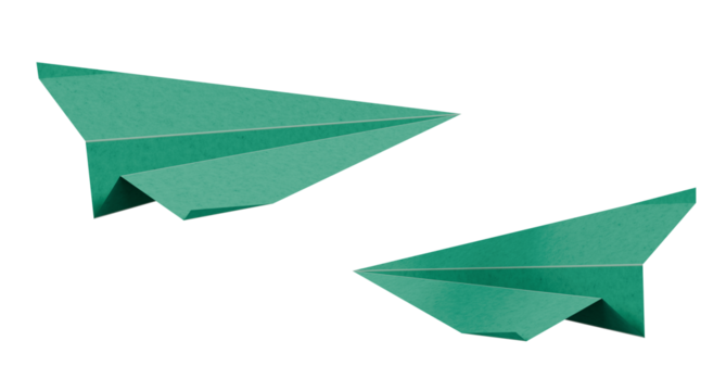 paper airplane isolated on white background - Powered by Adobe