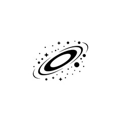 Minimalist Galaxy Logo: Abstract Celestial Design, Space Concept