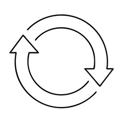 Refresh icon design featuring a circular arrow symbol in minimalistic style ,Suitable for any business, website