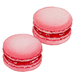colorful macaroons isolated on white background