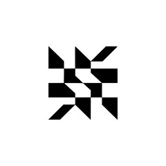 Abstract Geometric Pattern in Black and White