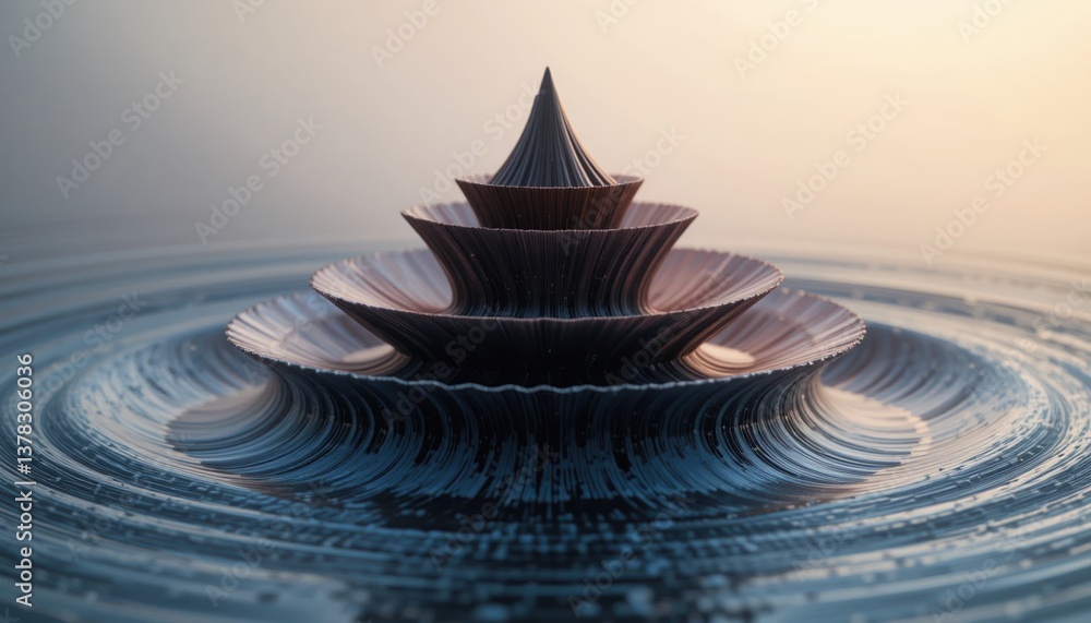 Aufkleber captivating water ripple patterns tranquil setting abstract photography natural elements serene view